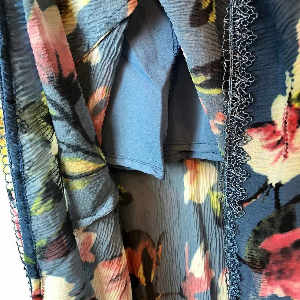Foxiedox | Sweetwater Blue Floral High Low Dress - Picture 7 of 8